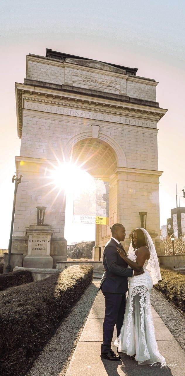 Sunset at the arch